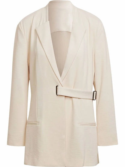 Oversized-Belted Blazer