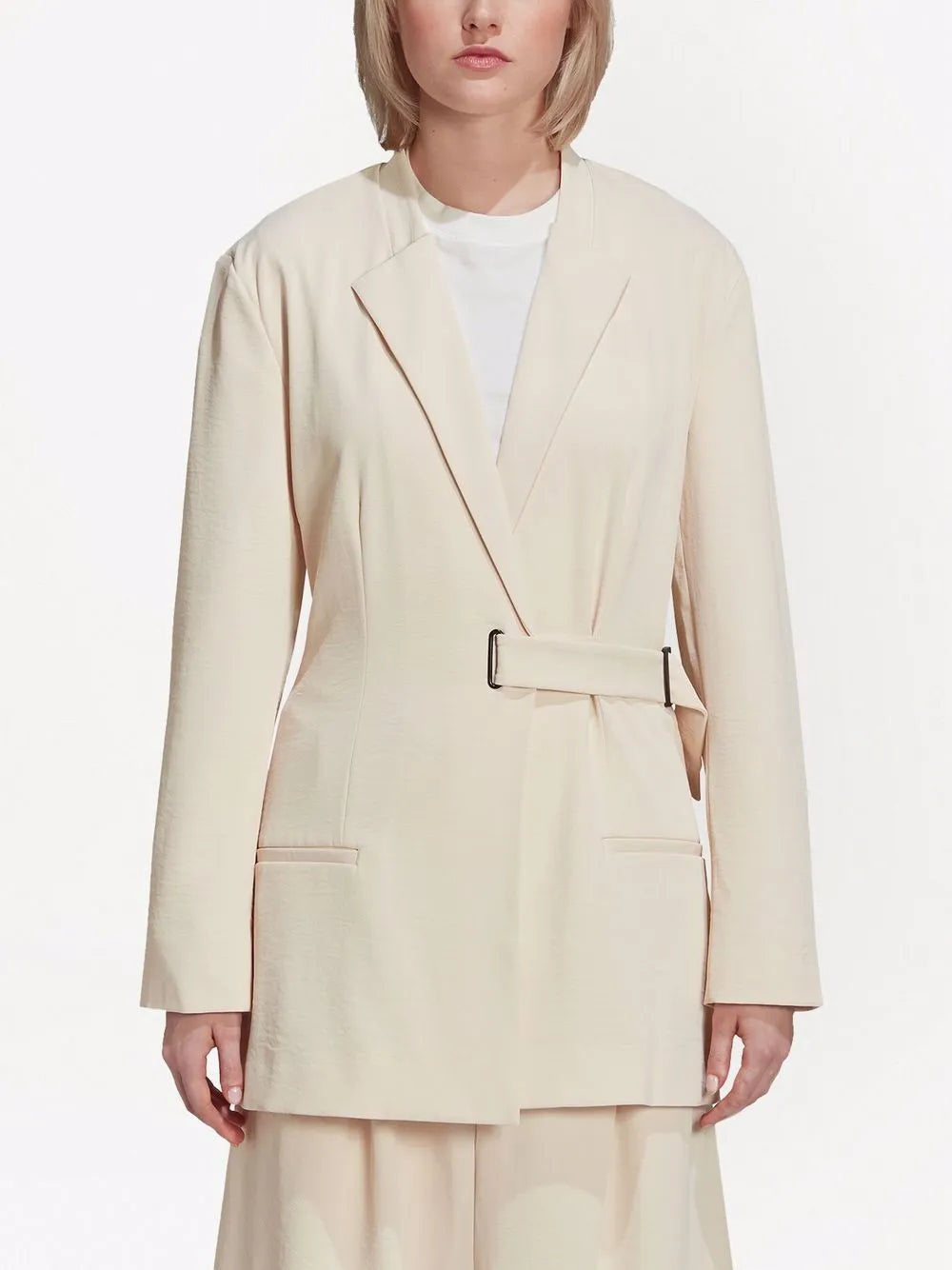 Oversized-Belted Blazer