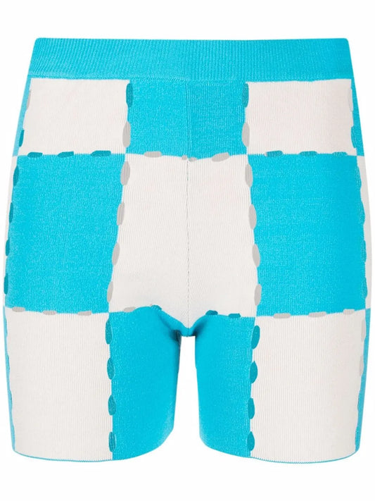 Patchwork Check Shorts