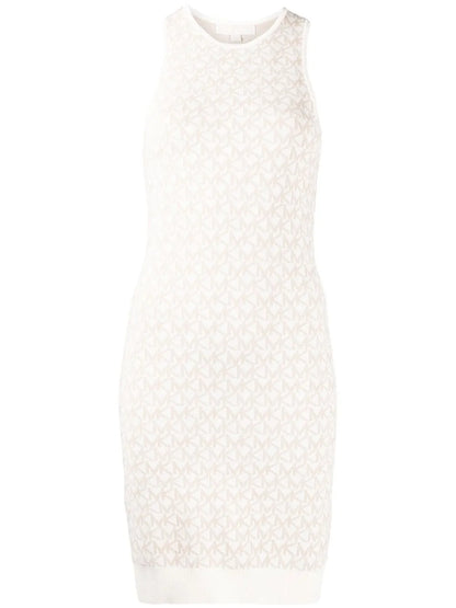 Logo Jacquard Knitted Mini Dress
