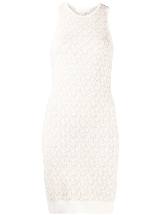 Logo Jacquard Knitted Mini Dress