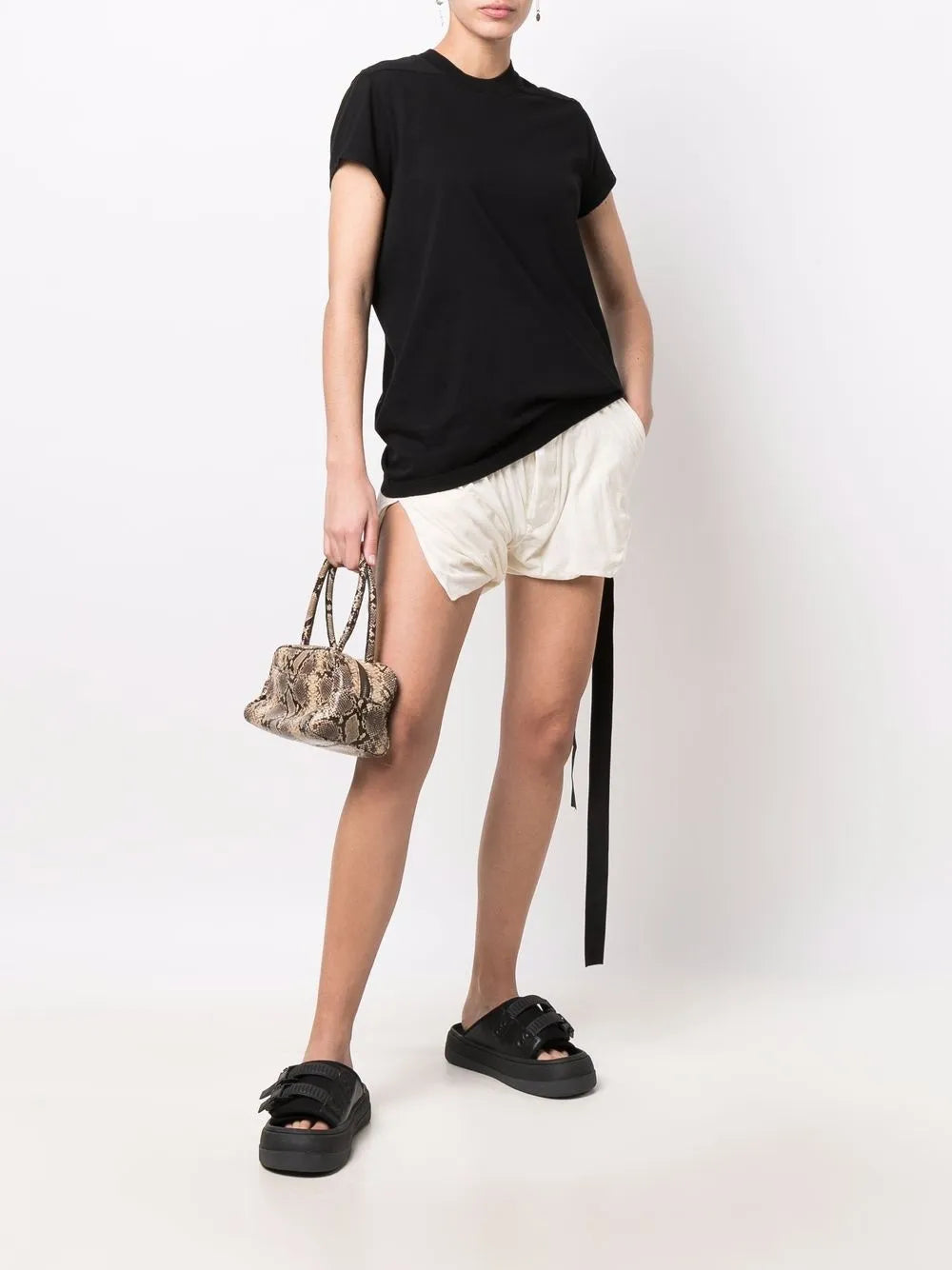 Strap-Detail Cotton T-Shirt