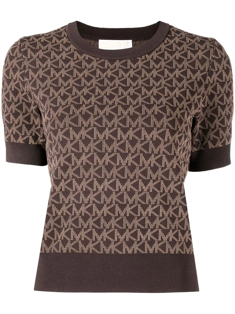 Jacquard Logo Short-Sleeve Top