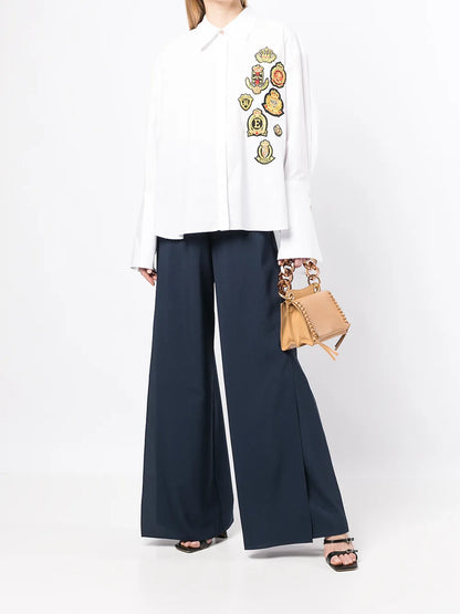 Embroidered Long-Sleeve Shirt