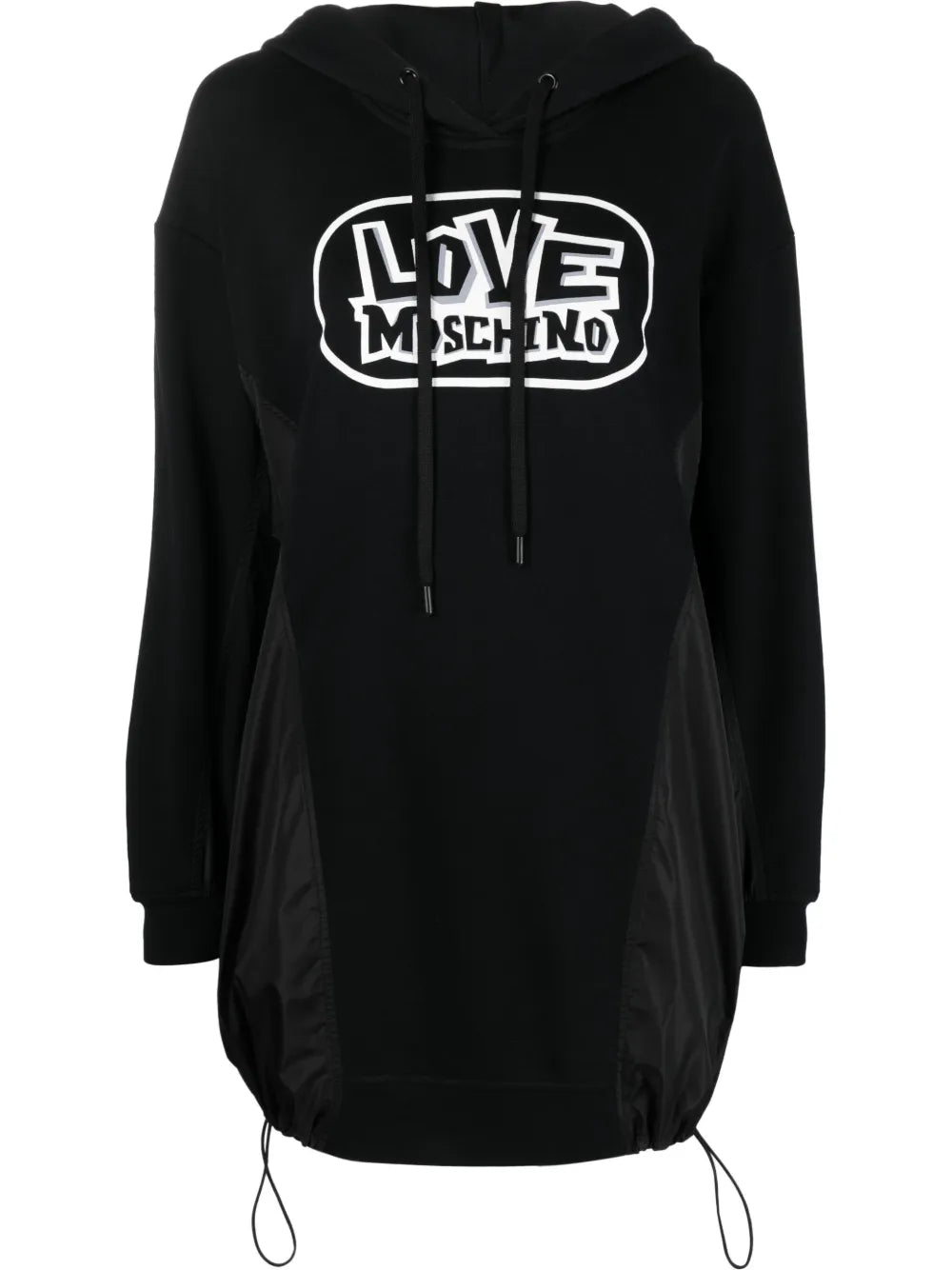 Logo Print Hooded Sweater Dress