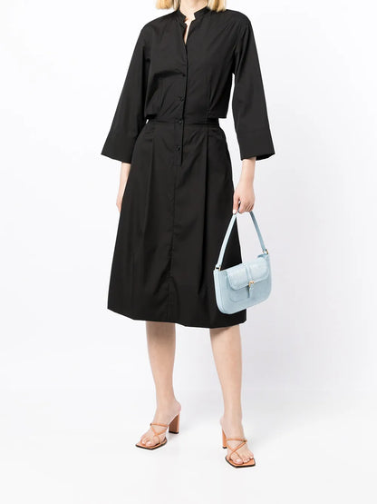 Three-Quarter Midi Shirt Dress