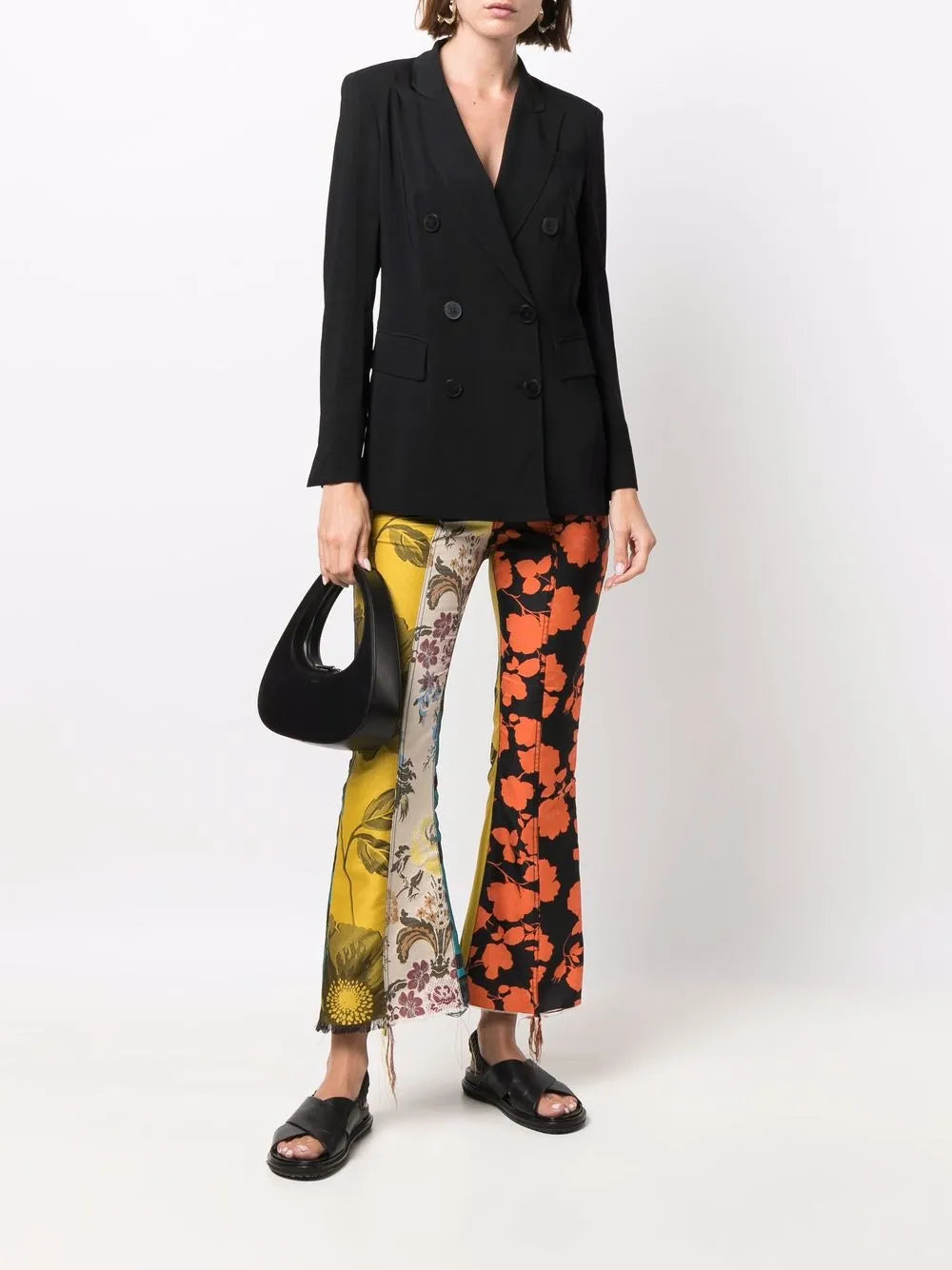 Double-Breasted Button Blazer