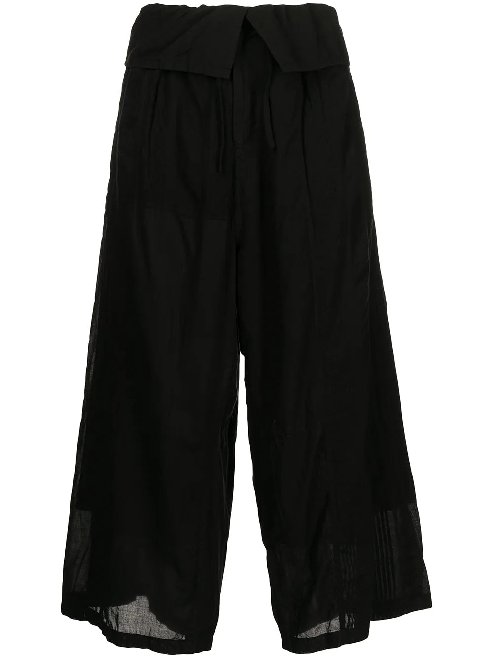 Cropped Paperbag-Waist Culottes