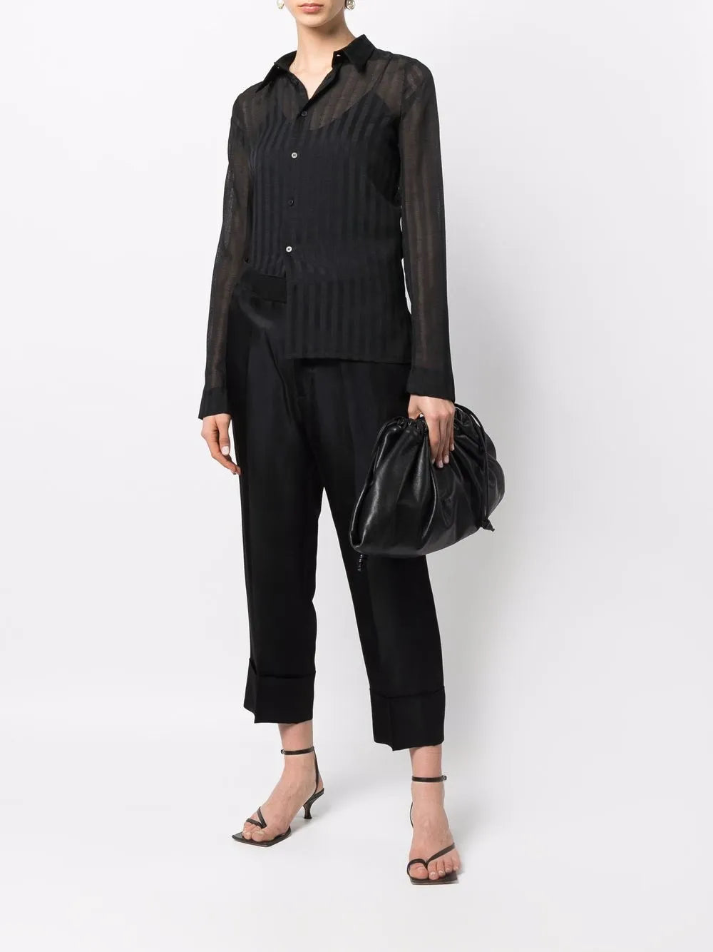 High-Rise Cropped Trousers