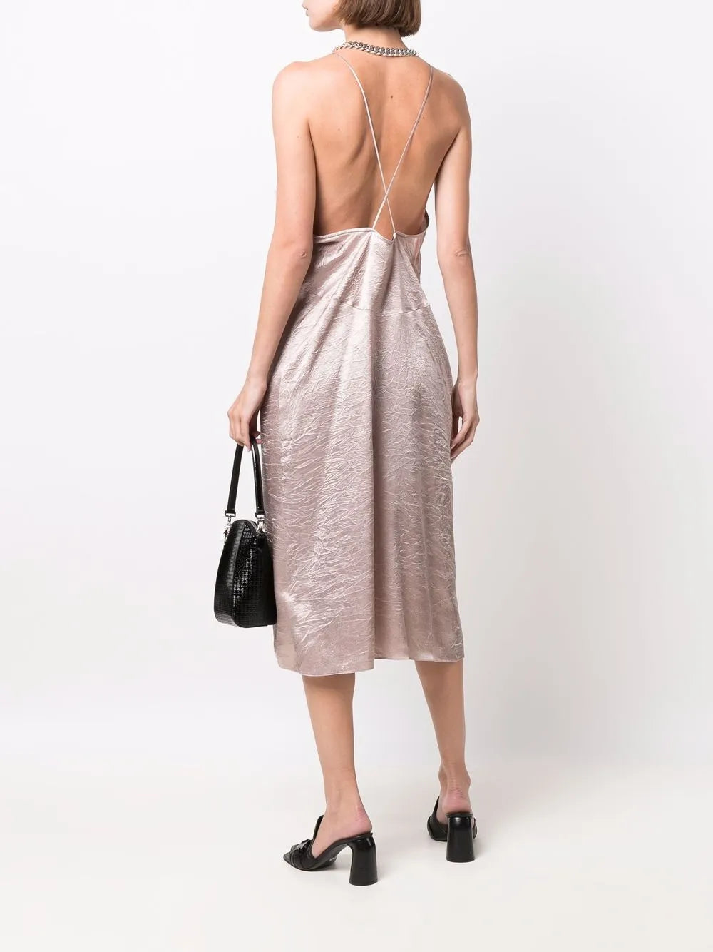 Satin-Finish Cami Dress