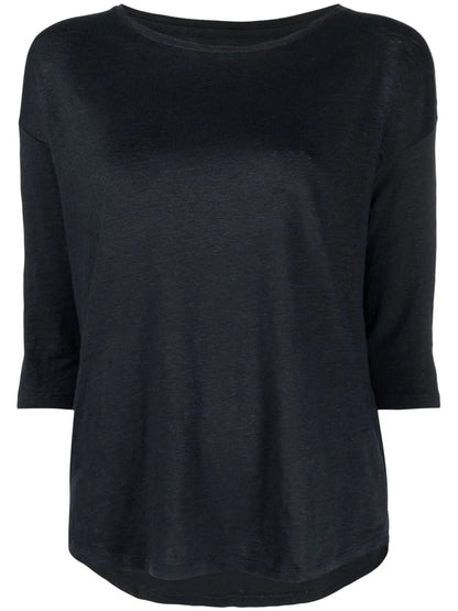 Scoop-Neck Fine-Knit Top