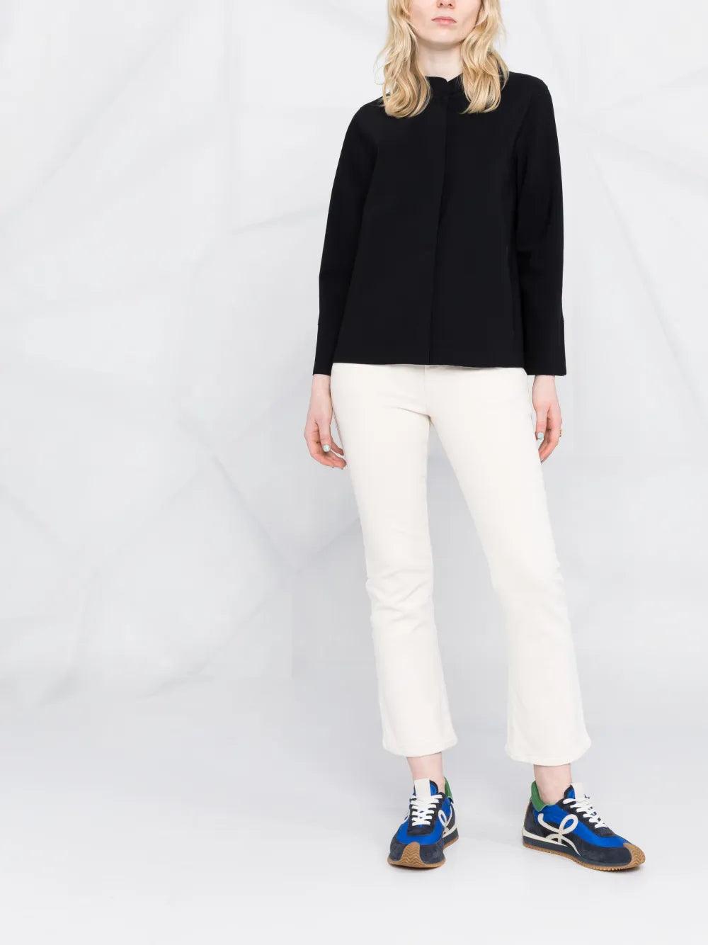 Concealed-Front Tonal Jacket