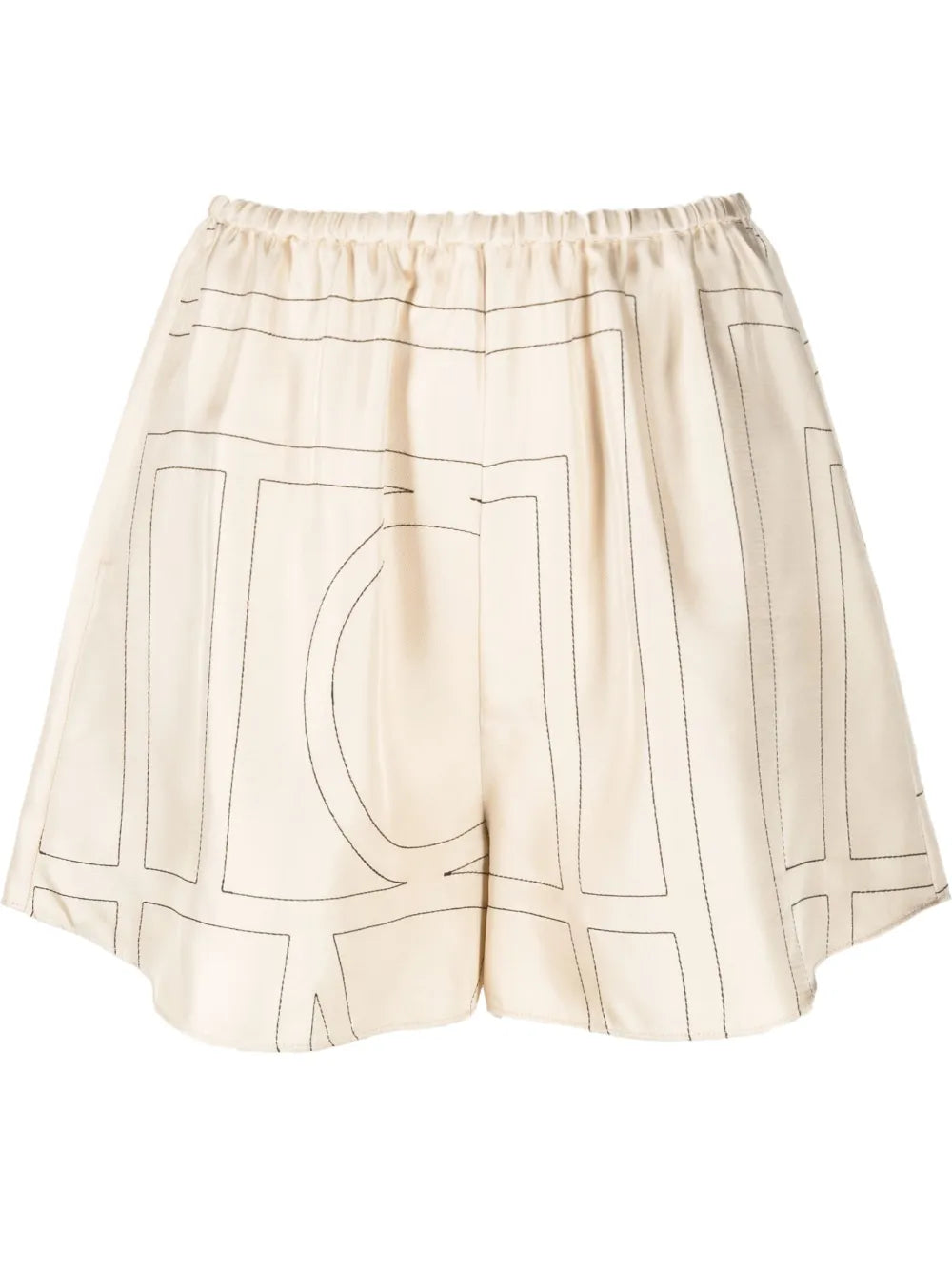 Monogram-Print Silk Shorts