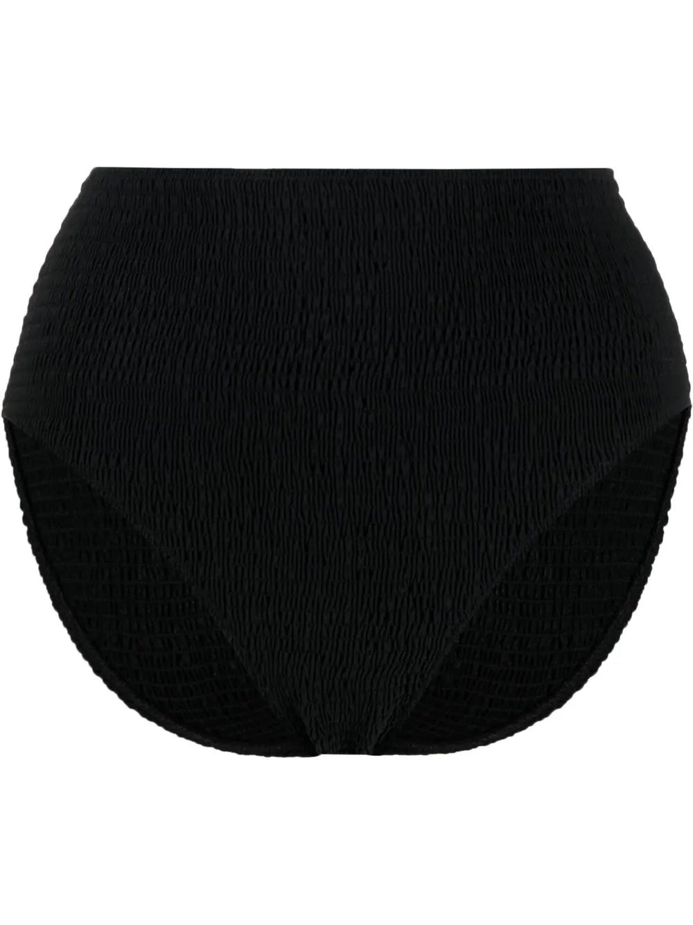 Smocked High-Waisted Bikini Bottoms