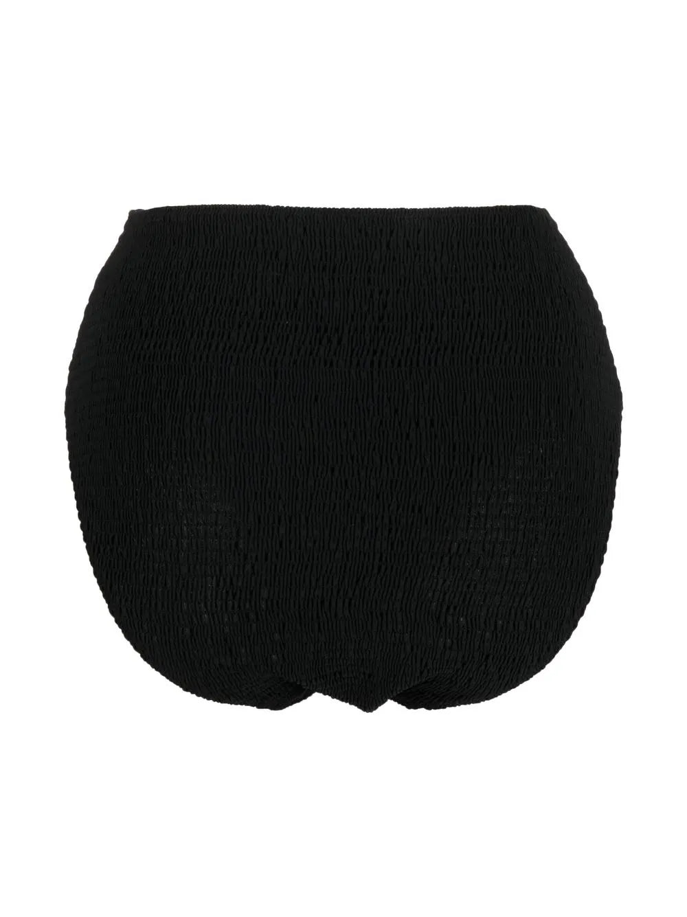 Smocked High-Waisted Bikini Bottoms