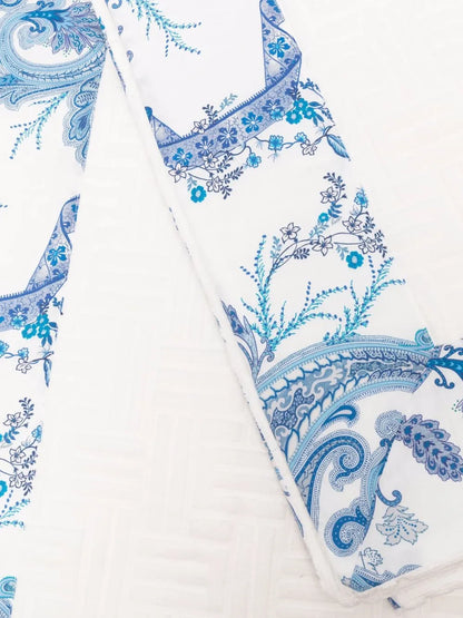 Paisley-Print Trim Beach Towel