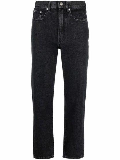 Mid-Rise Straight-Leg Denim Jeans