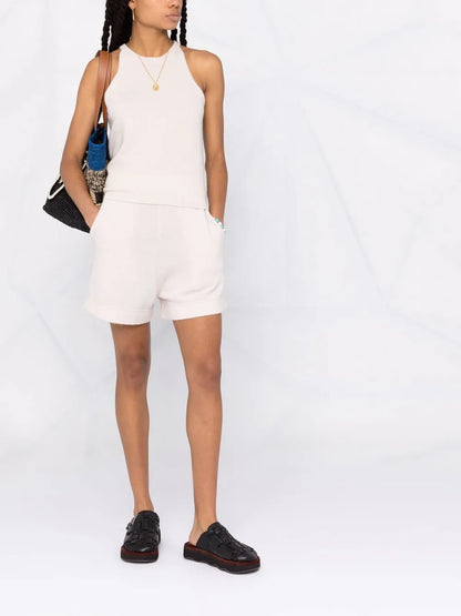 High-Waisted Knitted Shorts