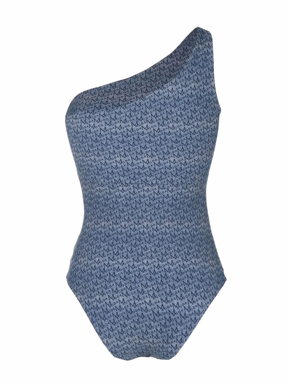 Monogram-Print One-Shoulder Swimsuit