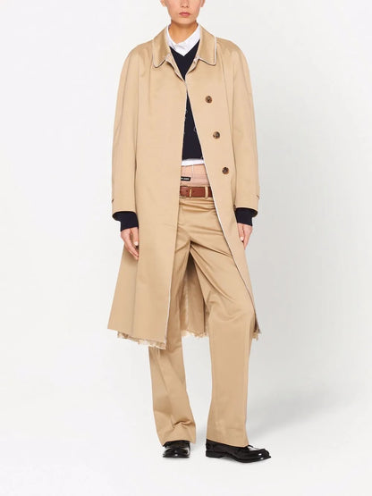 Single-Breasted Chino Coat