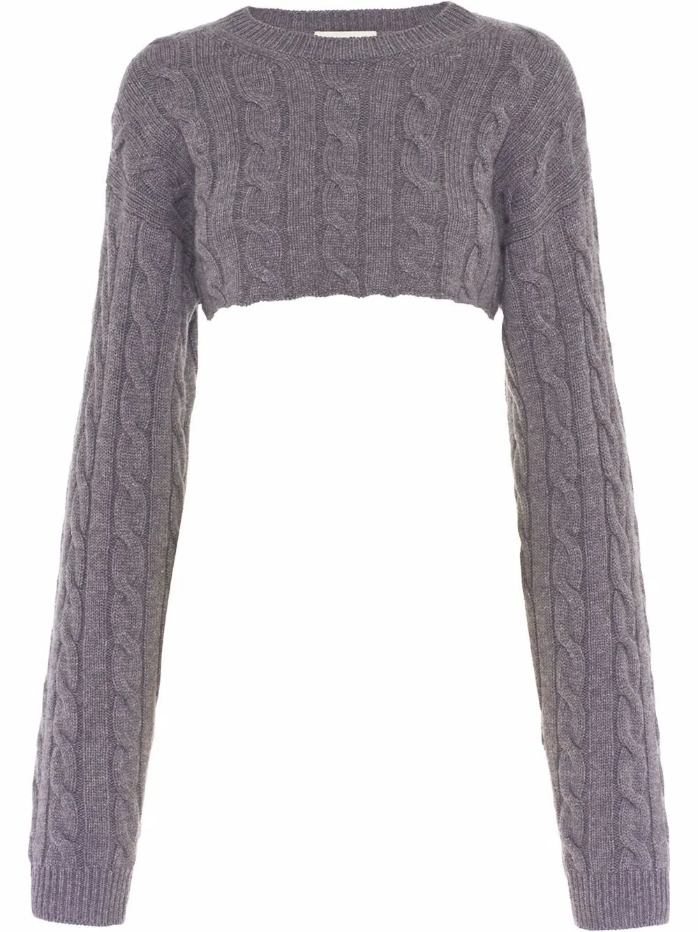 Cable Knit Cropped Cashmere Jumper