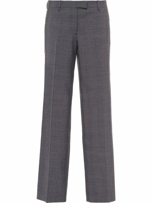 Prince Of Wales Check Straight Leg Trousers