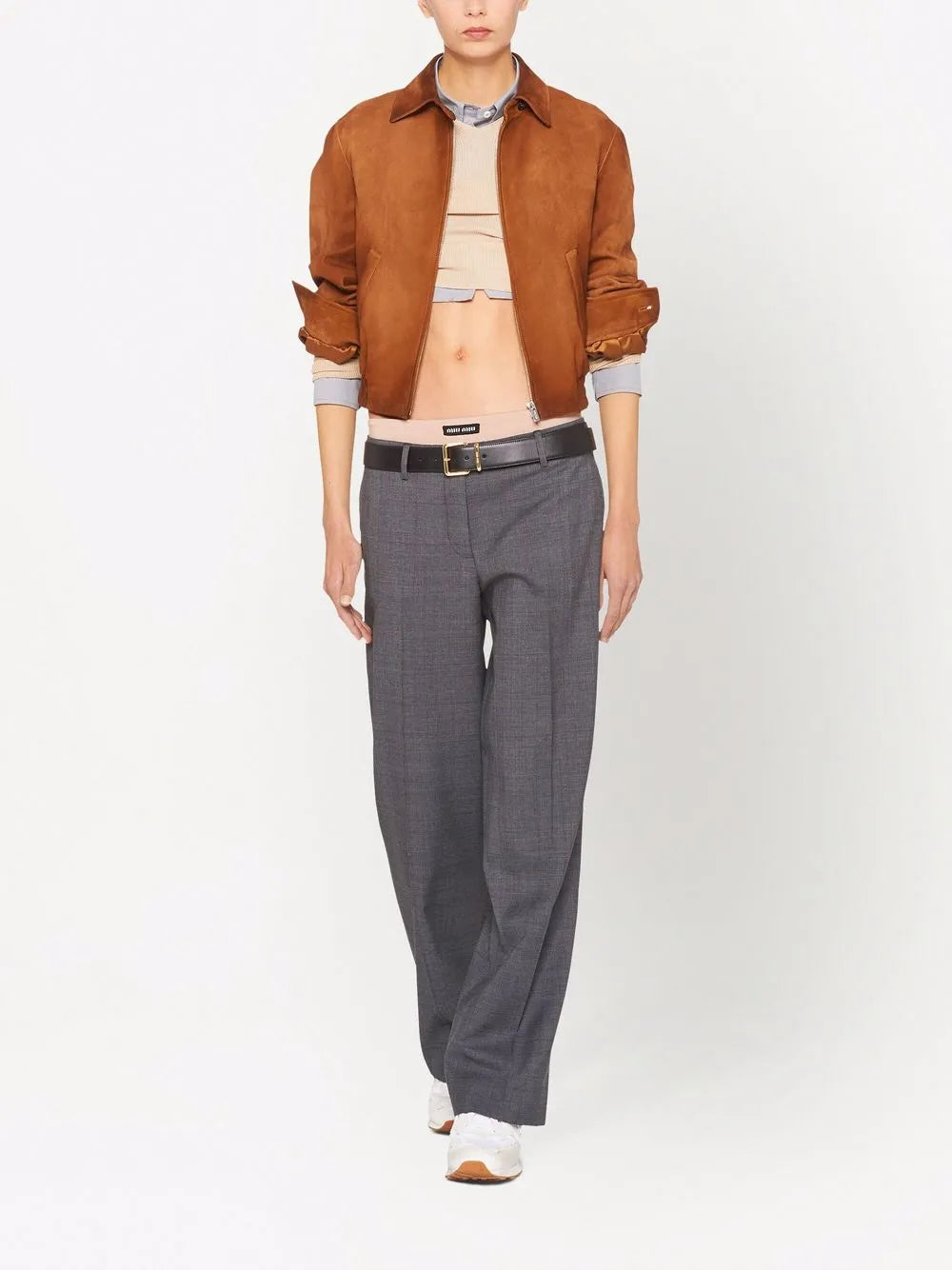 Prince Of Wales Check Straight Leg Trousers