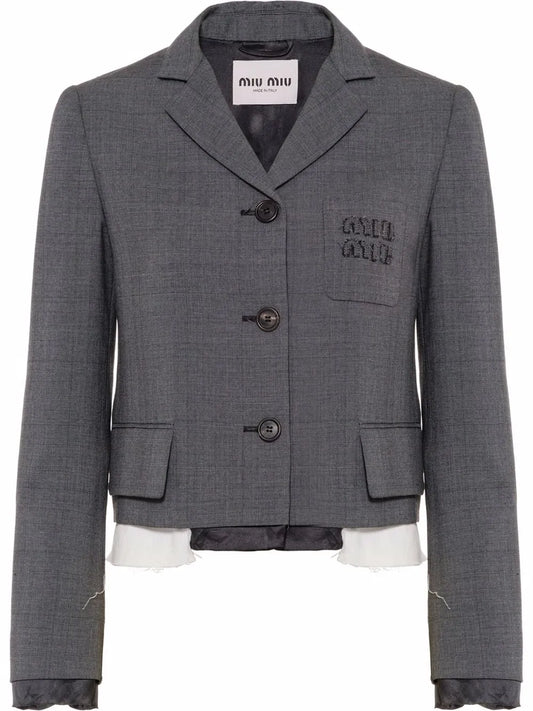 Single-Breasted Prince Of Wales Check Blazer