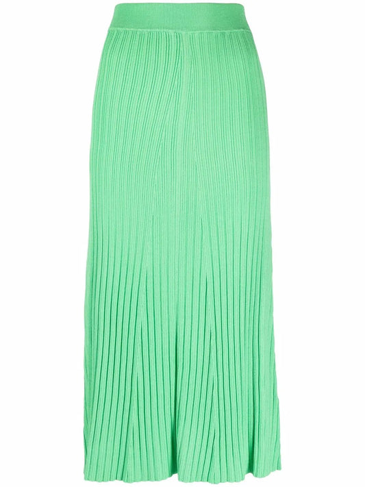 Rib-Knit Midi Skirt