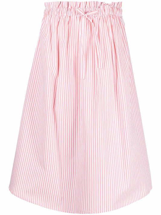 Striped Poplin Skirt