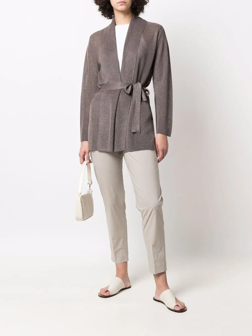 Contrast-Waist Tapered Trousers