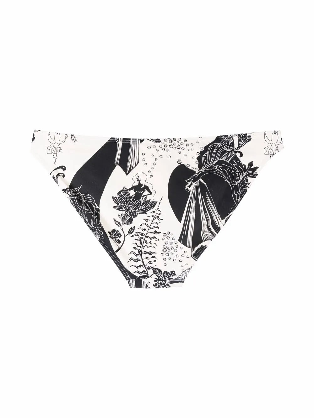 Botanical-Print Slip-On Bikini Briefs