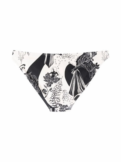 Botanical-Print Slip-On Bikini Briefs