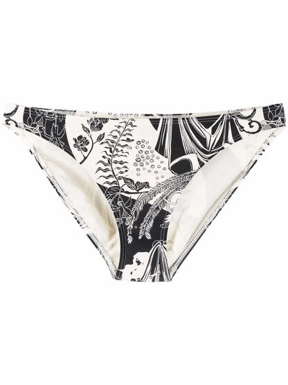 Botanical-Print Slip-On Bikini Briefs