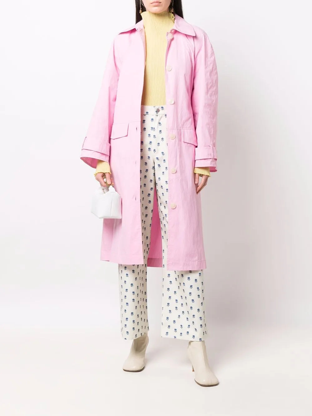 Point-Collar Trench Coat