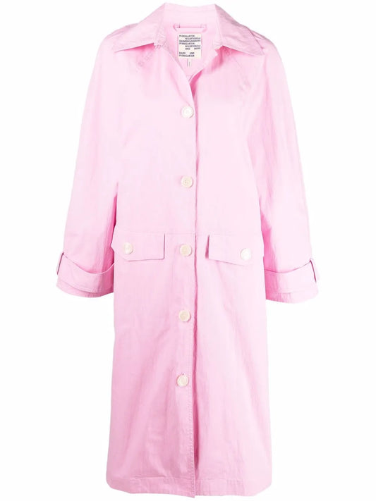 Point-Collar Trench Coat