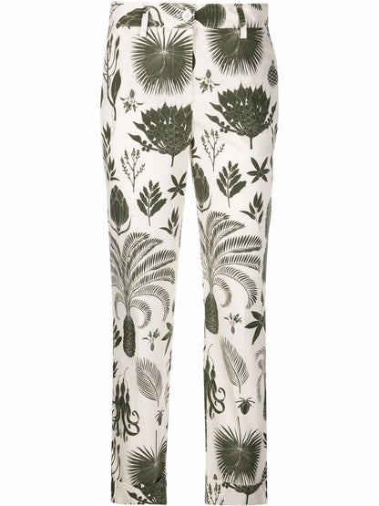 Graphic-Print Trousers