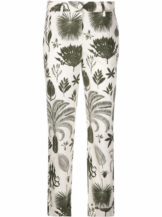 Graphic-Print Trousers
