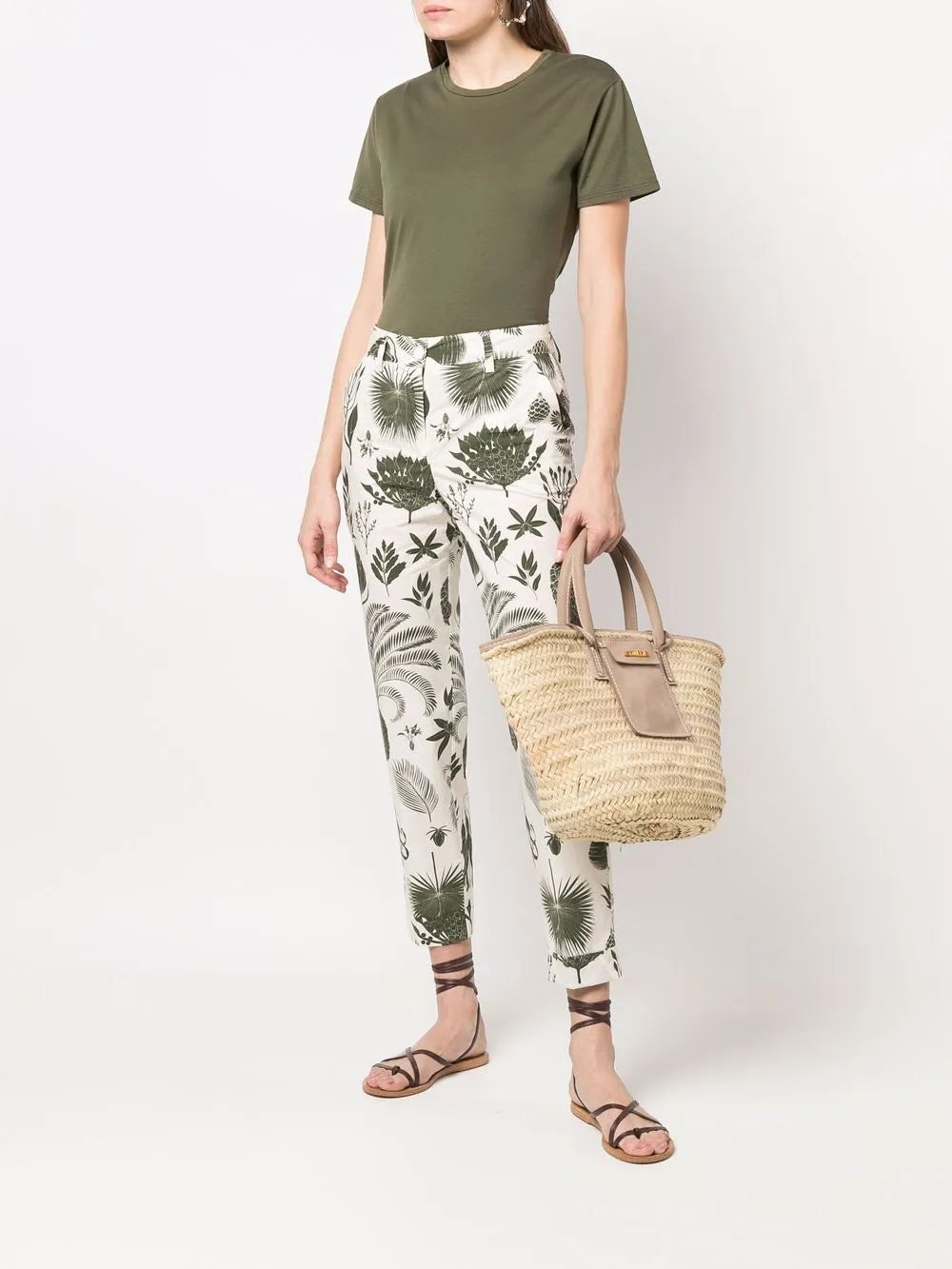 Graphic-Print Trousers