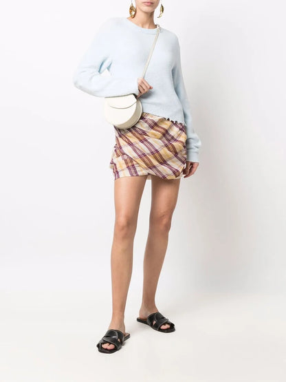 Plaid-Check Print Skirt