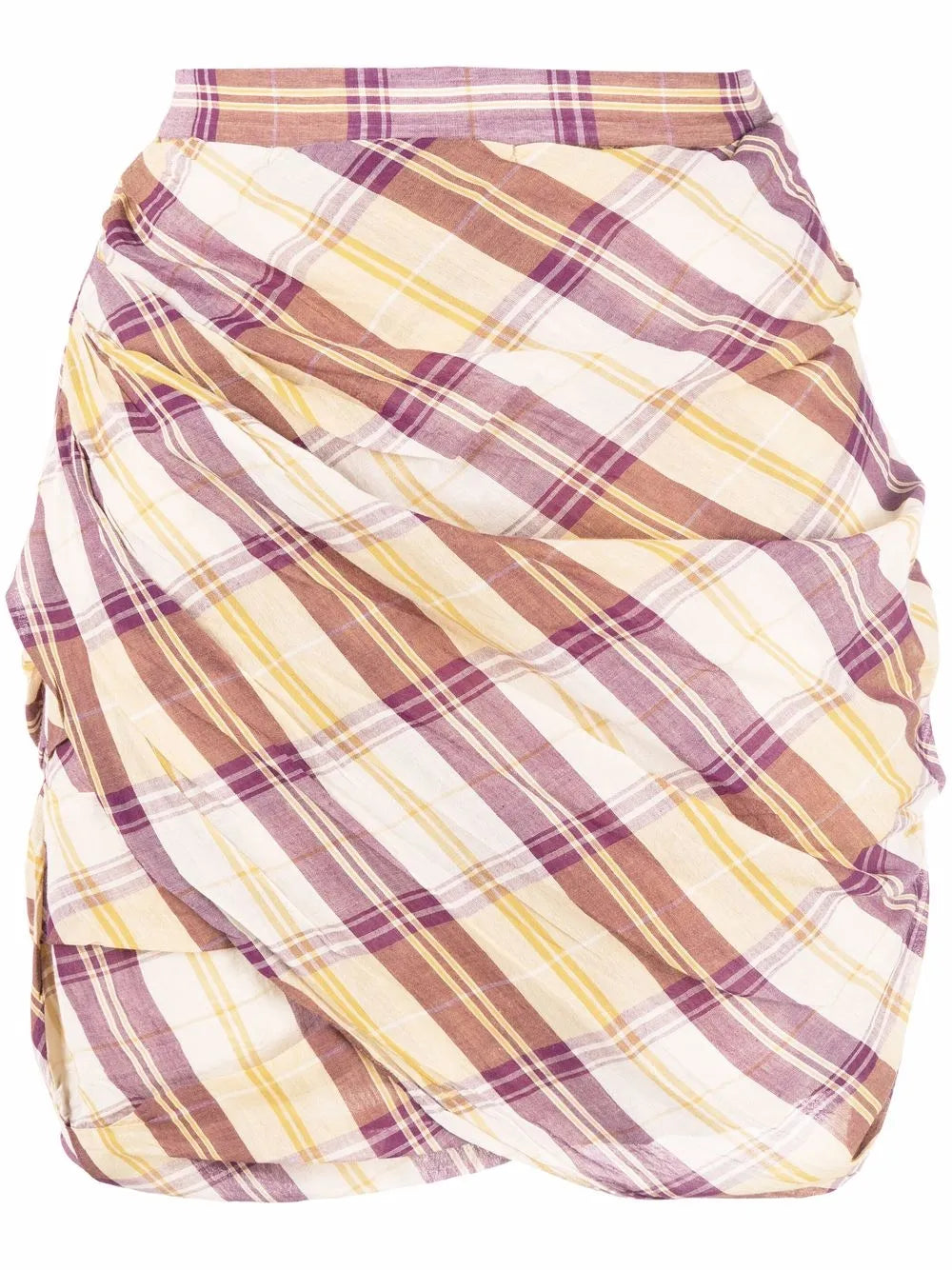 Plaid-Check Print Skirt