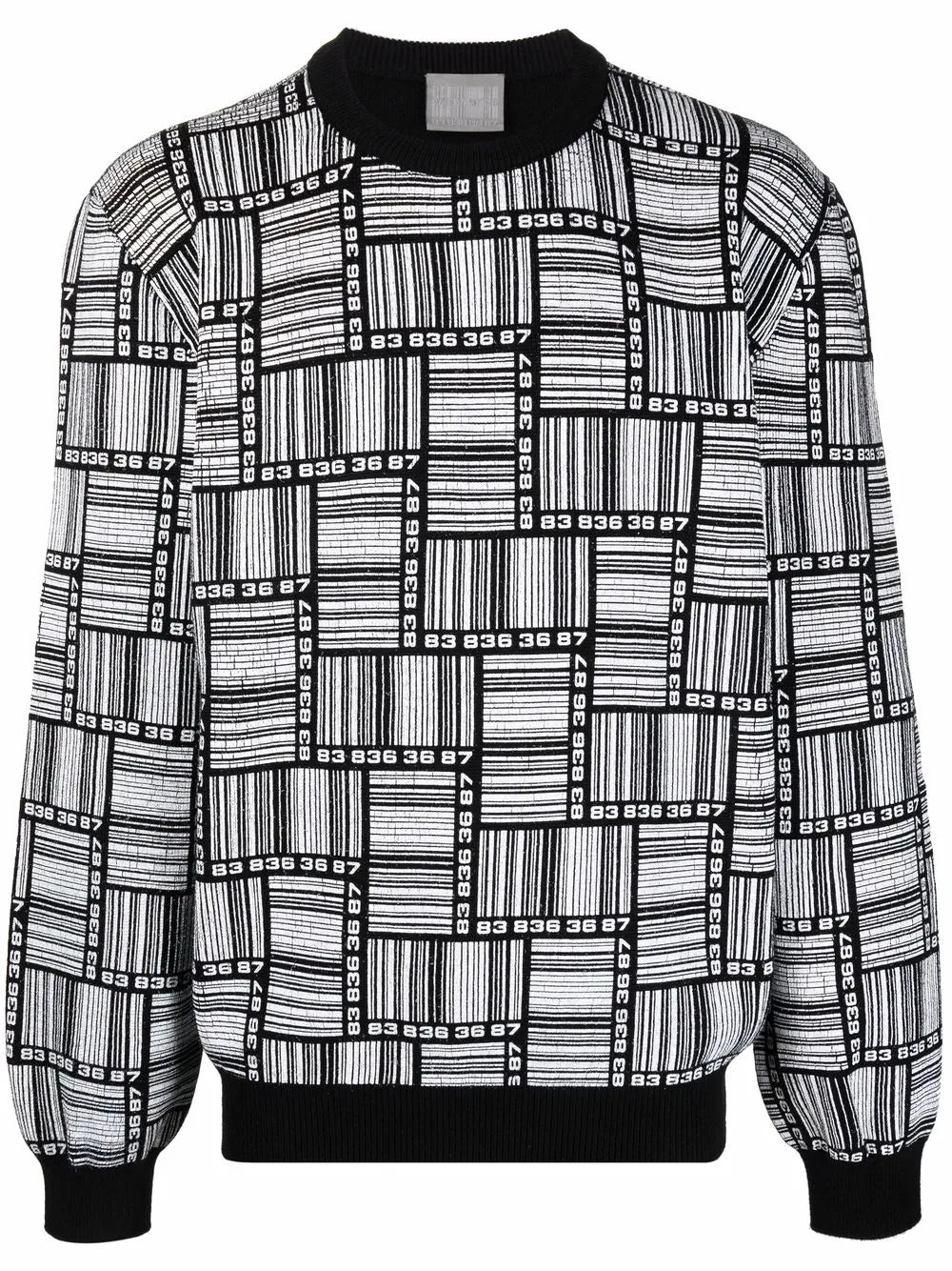 Crew Neck Patterned Jumper