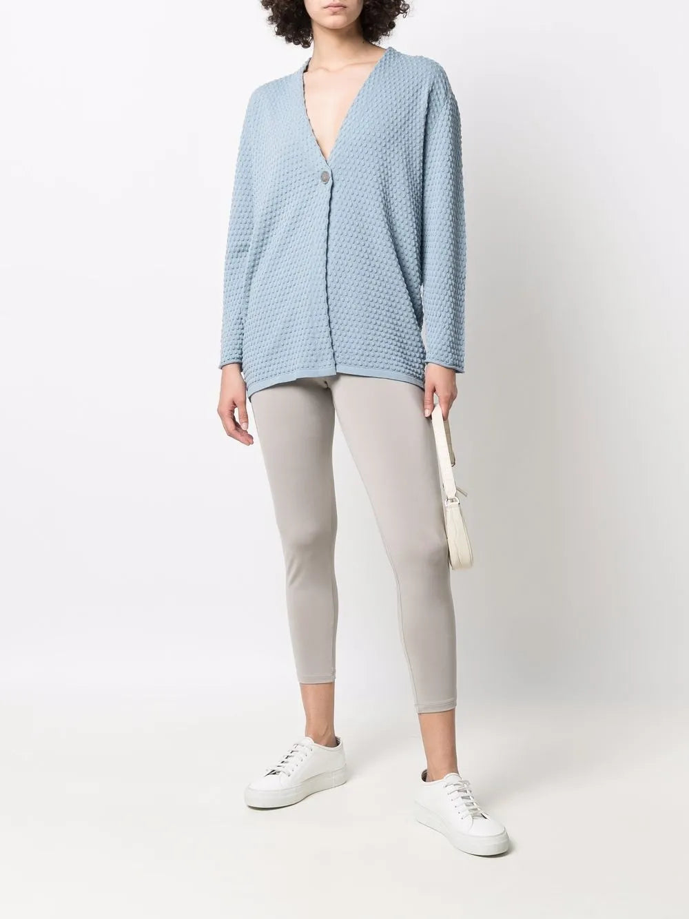 Textured Button-Front Cardigan