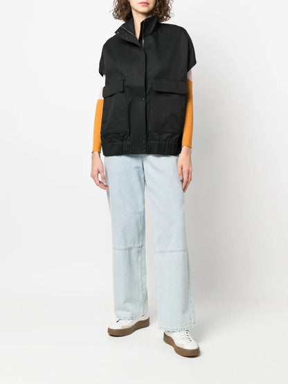 Esc Flap-Pocket Sleeveless Jacket