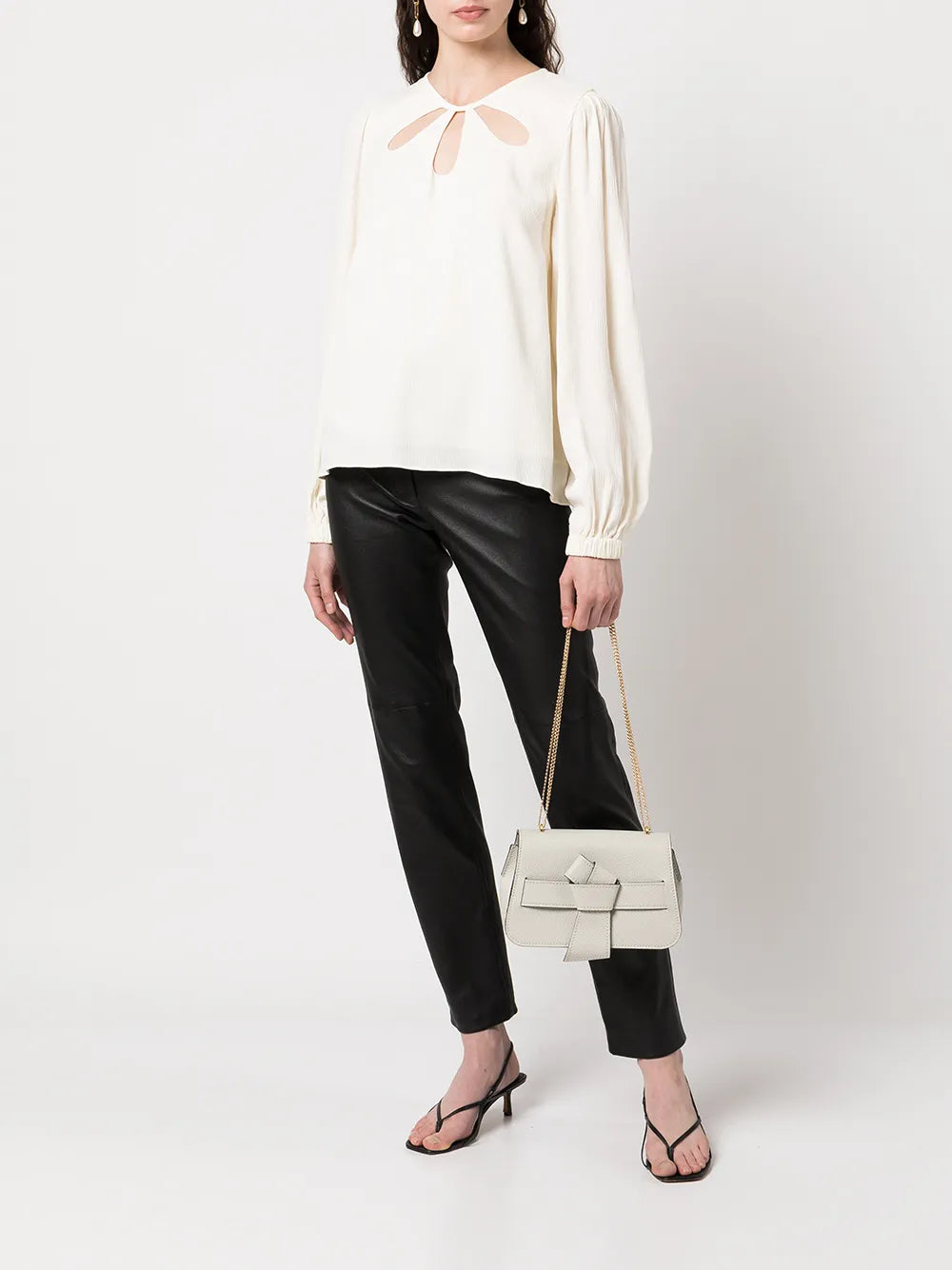 Louie Crinkle Cut-Out Top