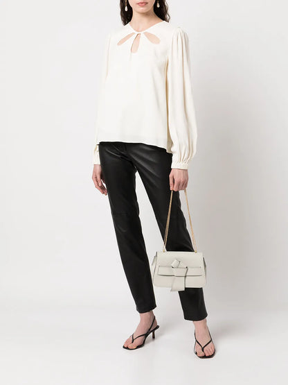Louie Crinkle Cut-Out Top