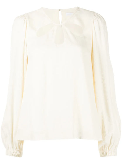 Louie Crinkle Cut-Out Top