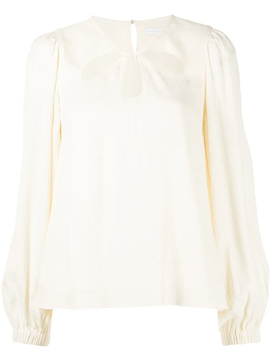 Louie Crinkle Cut-Out Top