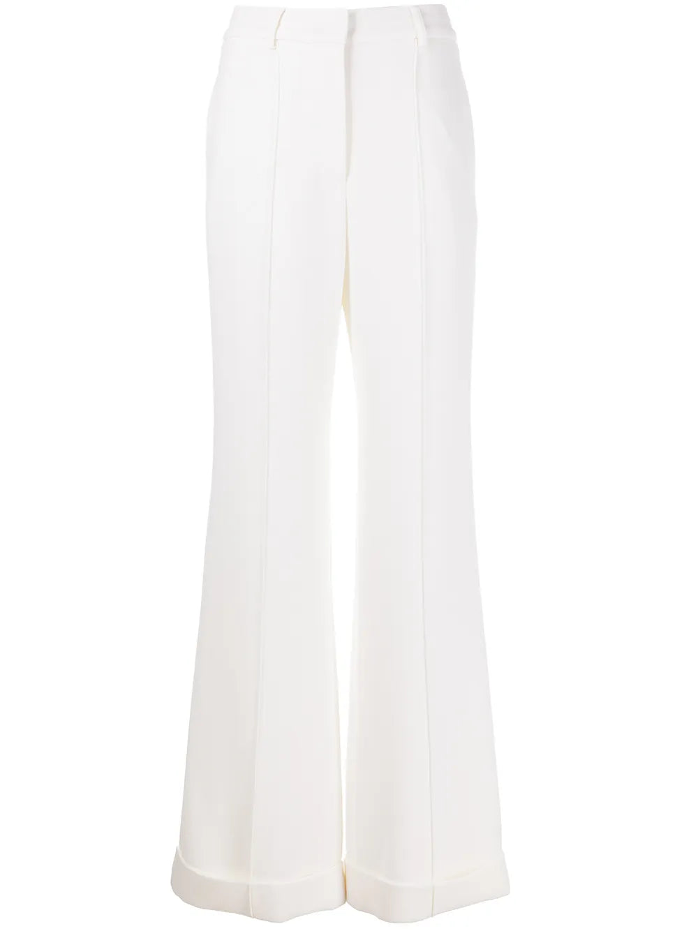 Cuffed Wide-Leg Trousers