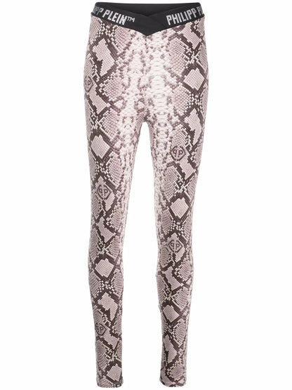 Snakeskin-Print Leggings